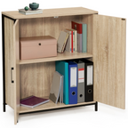 Armoire basse DETROIT 2 portes design industriel
