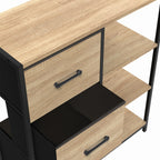 Buffet d'appoint 3 tiroirs et étagères 70 cm UTAH design industriel