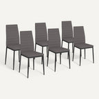 Lot de 6 chaises ROMANE grises pour salle à manger