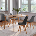 Lot de 4 chaises scandinaves SARA gris foncé pour salle à manger