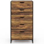 Chiffonnier 5 tiroirs HAWKINS 60x40x110 cm commode semainier design industriel