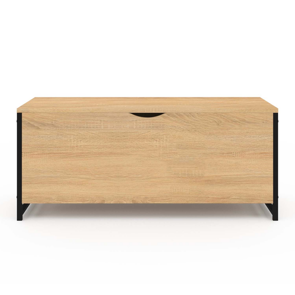 Banc coffre rangement sur pied 100 cm DETROIT design industriel