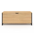 Banc coffre rangement sur pied 100 cm DETROIT design industriel