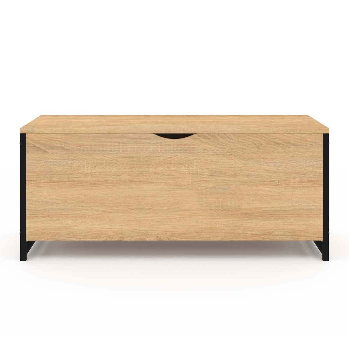 Banc coffre rangement sur pied 100 cm DETROIT design industriel
