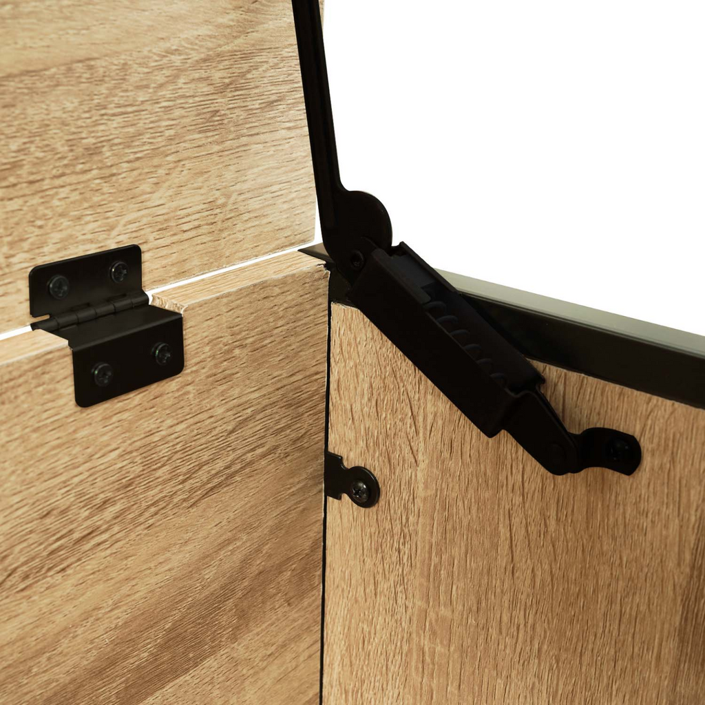 Banc coffre rangement sur pied 100 cm DETROIT design industriel