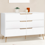 Commode 6 tiroirs HELSINKI 115 cm scandinave blanc