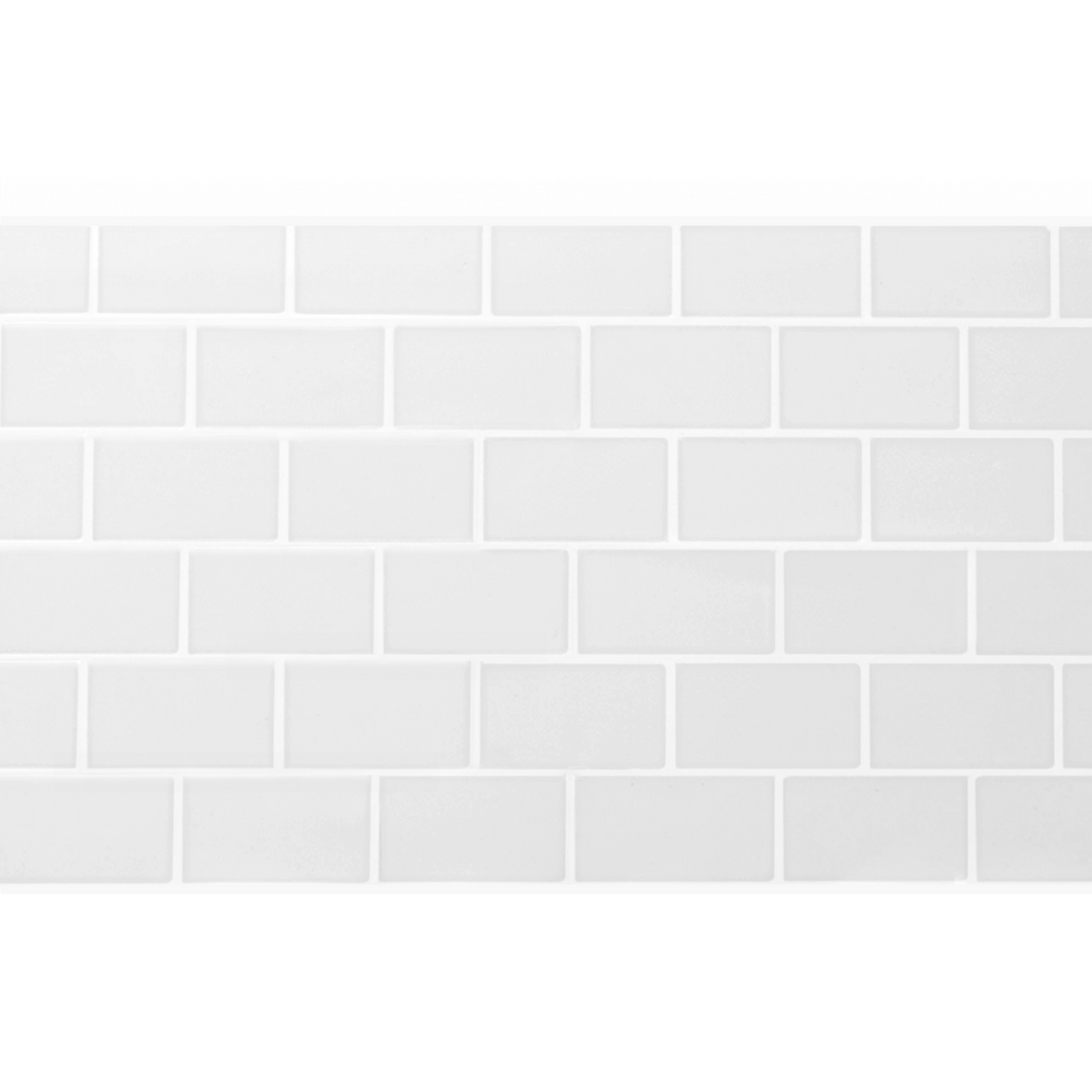 Crédence adhésive murale effet carrelage métro blanc 10 pcs 30x30 cm