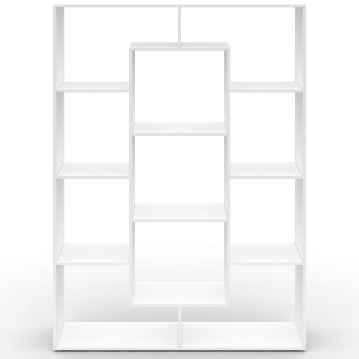 Etagère bibliothèque COLETTE avec 11 compartiments blanc 143 cm