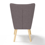 Fauteuil scandinave IVAR en tissu patchwork noir, gris et blanc
