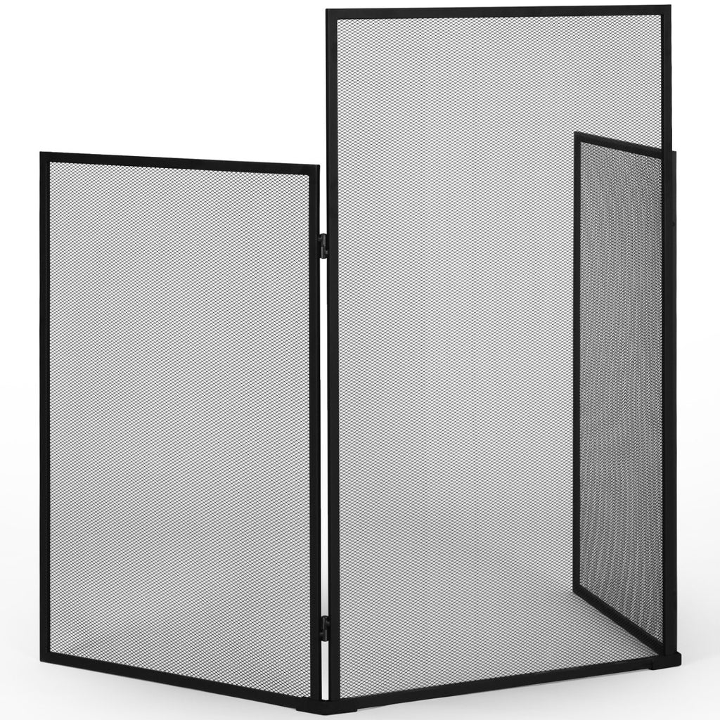 Grille de protection pare feu 3 volets pour poêle et cheminée