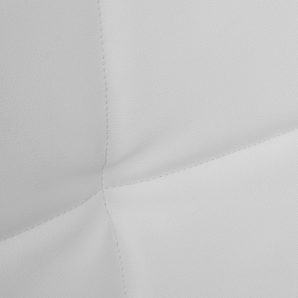 Lit double CHARLOTTE avec tête de lit et sommier 160 x 200 cm PVC blanc