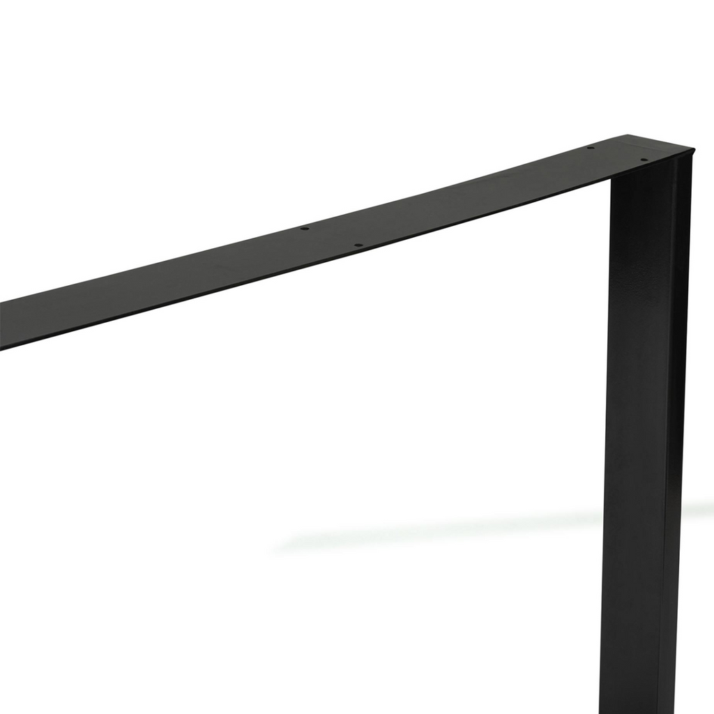 Lot de 2 pieds de table carrés 78x71 cm noir design industriel