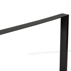 Lot de 2 pieds de table carrés 78x71 cm noir design industriel