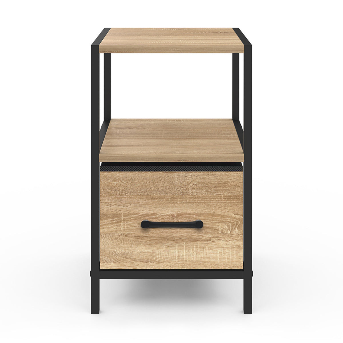 Lot de 2 tables de chevet UTAH 1 tiroir et 1 niche