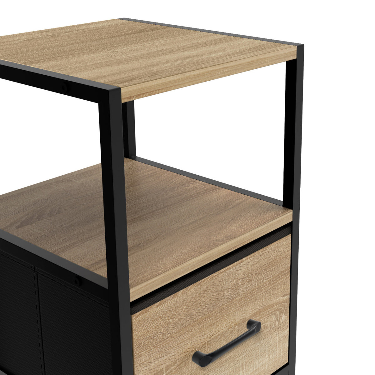 Lot de 2 tables de chevet UTAH 1 tiroir et 1 niche