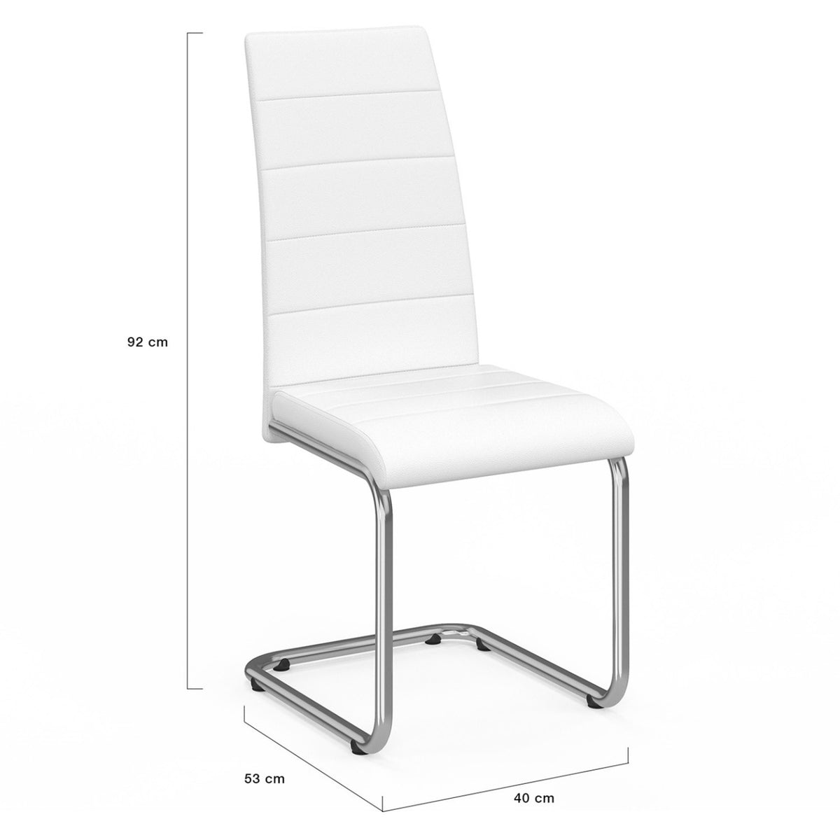 Lot de 6 chaises MIA blanches pour salle à manger