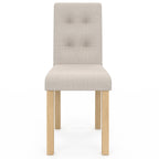 Lot de 6 chaises POLGA capitonnées beiges pour salle à manger
