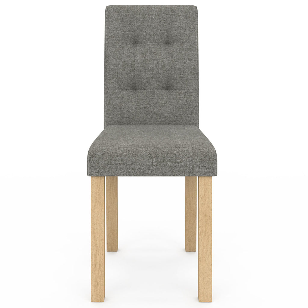 Lot de 6 chaises POLGA capitonnées grises pour salle à manger