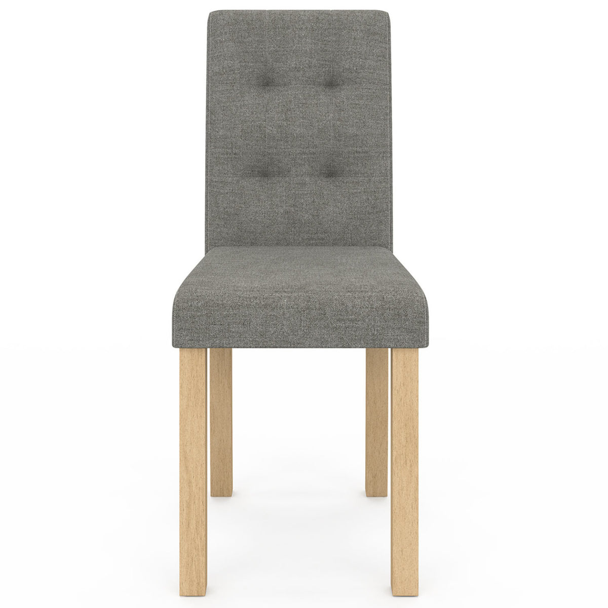 Lot de 6 chaises POLGA capitonnées grises pour salle à manger