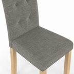 Lot de 6 chaises POLGA capitonnées grises pour salle à manger