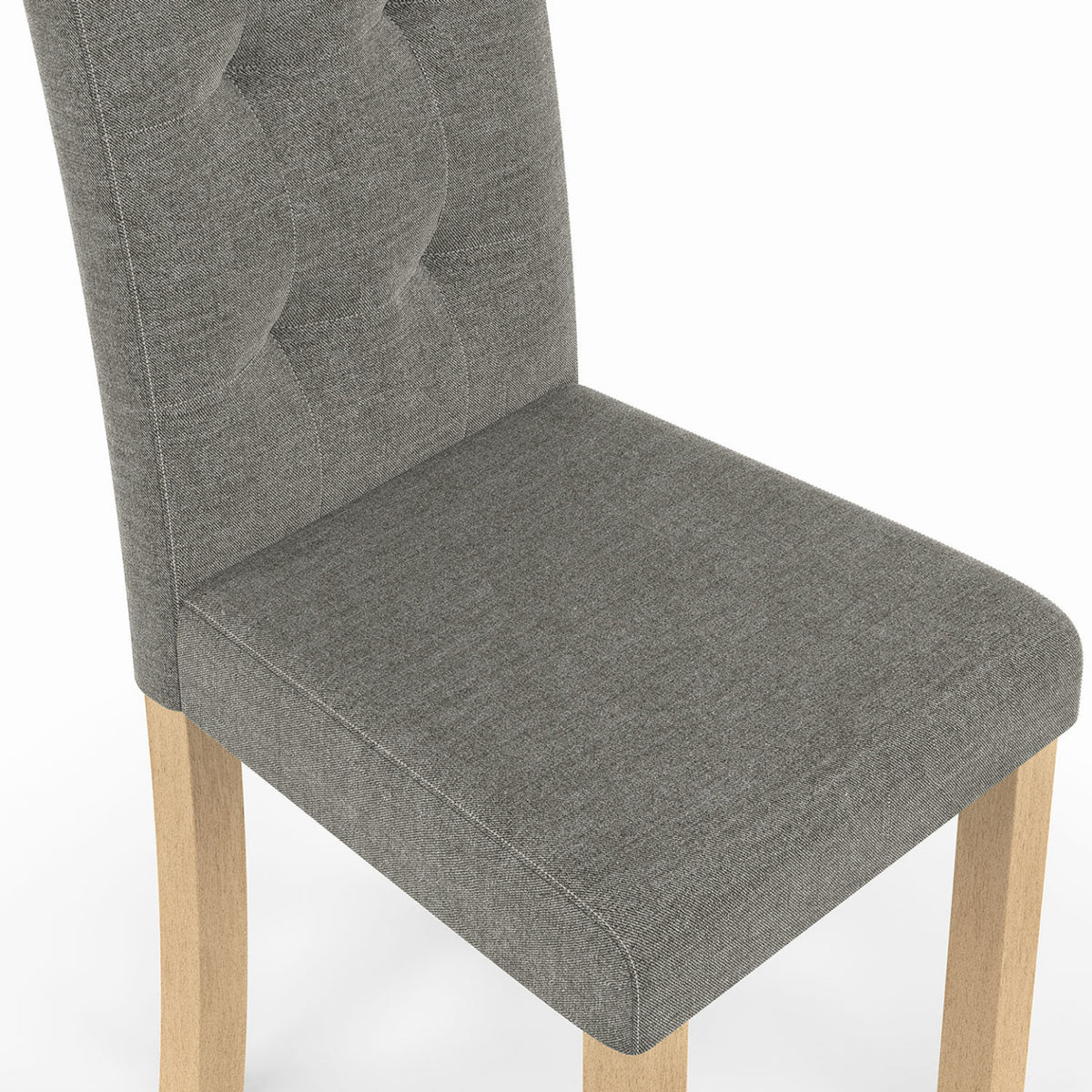 Lot de 6 chaises POLGA capitonnées grises pour salle à manger