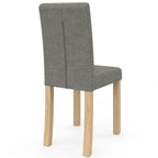 Lot de 6 chaises POLGA capitonnées grises pour salle à manger