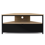 Meuble TV 100 cm d'angle BOSTON avec placard noir design industriel