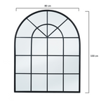 Miroir verrière arche design industriel 80x100 cm