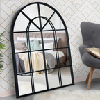 Miroir verrière arche design industriel 80x100 cm