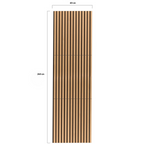 Panneaux acoustiques en tasseaux de bois 240 x 60 cm effet chêne clair et noir