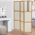 Paravent intérieur bois et tissu beige