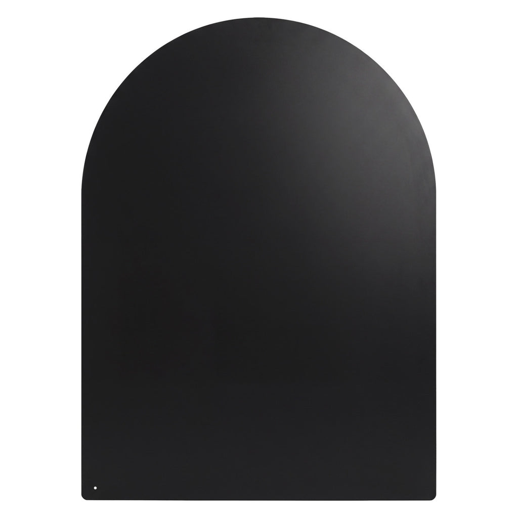 Plaque de protection sol poêle à granulés/bois 60 x 80 cm métal noir