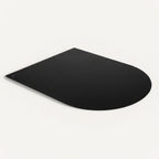 Plaque de protection sol poêle à granulés/bois 60 x 80 cm métal noir