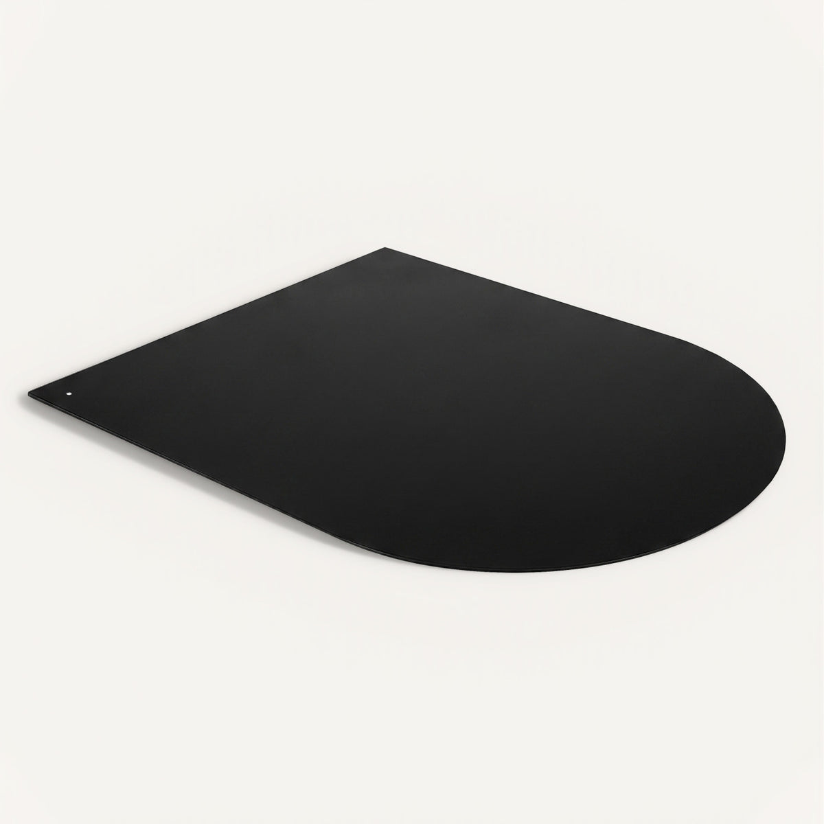 Plaque de protection sol poêle à granulés/bois 60 x 80 cm métal noir