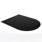 Plaque de protection sol poêle à granulés/bois 60 x 80 cm métal noir