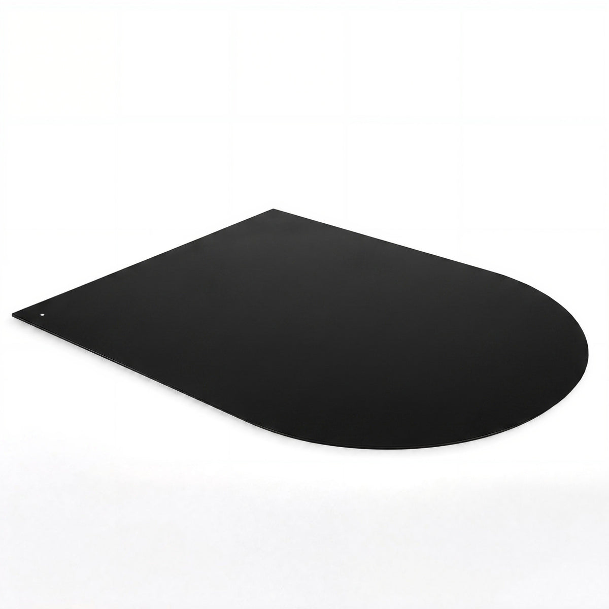 Plaque de protection sol poêle à granulés/bois 60 x 80 cm métal noir