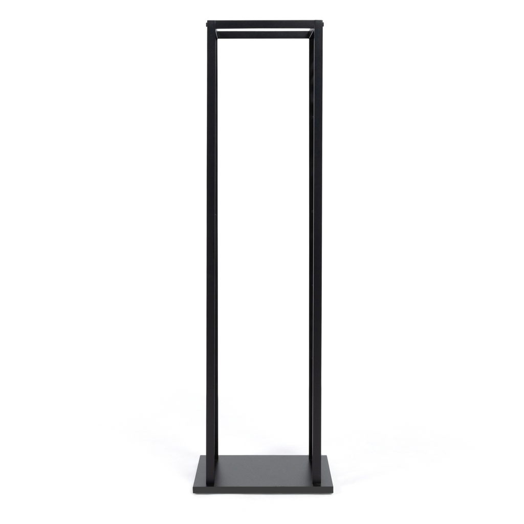 Range bûches vertical acier noir motif arbre H.112 CM pour cheminée