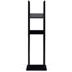 Range bûches vertical acier noir avec 2 étagères H.112 CM pour cheminée
