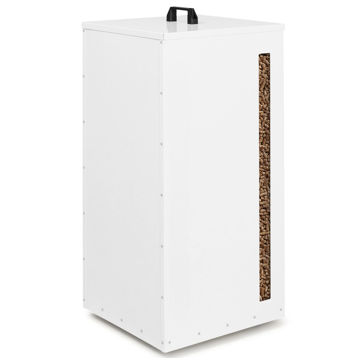 Réservoir à granulés 45 kg blanc rangement à pellets 36 x 36 x 76 cm