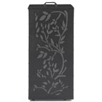 Réservoir à granulés 45 kg noir rangement à pellets 36 x 36 x 76 cm - motif floral