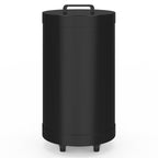 Réservoir à granulés rond 30 KG noir 4 compartiments détachables avec bec verseur rangement à pellets 35 x 35 x 63,5 cm