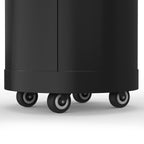 Réservoir à granulés rond 30 KG noir 4 compartiments détachables avec bec verseur rangement à pellets 35 x 35 x 63,5 cm