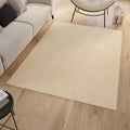 Tapis d'intérieur rectangle JADA à motifs circulaire beige 160 x 220 cm