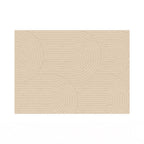Tapis d'intérieur rectangle JADA à motifs circulaire beige 160 x 220 cm