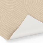 Tapis d'intérieur rectangle JADA à motifs circulaire beige 160 x 220 cm