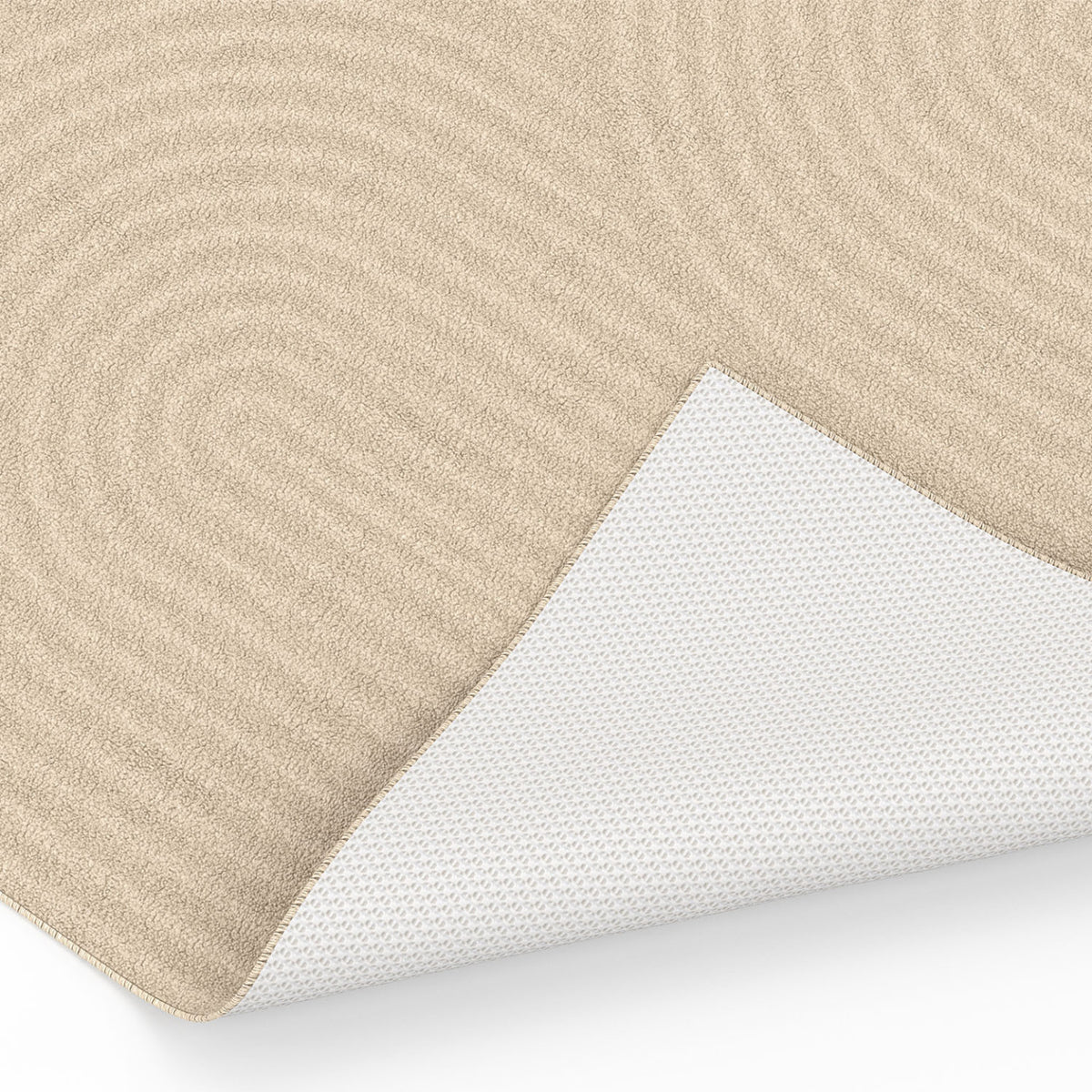Tapis d'intérieur rectangle JADA à motifs circulaire beige 160 x 220 cm
