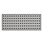 Tapis en vinyle effet mosaïque noir et blanc 66 x 160 cm